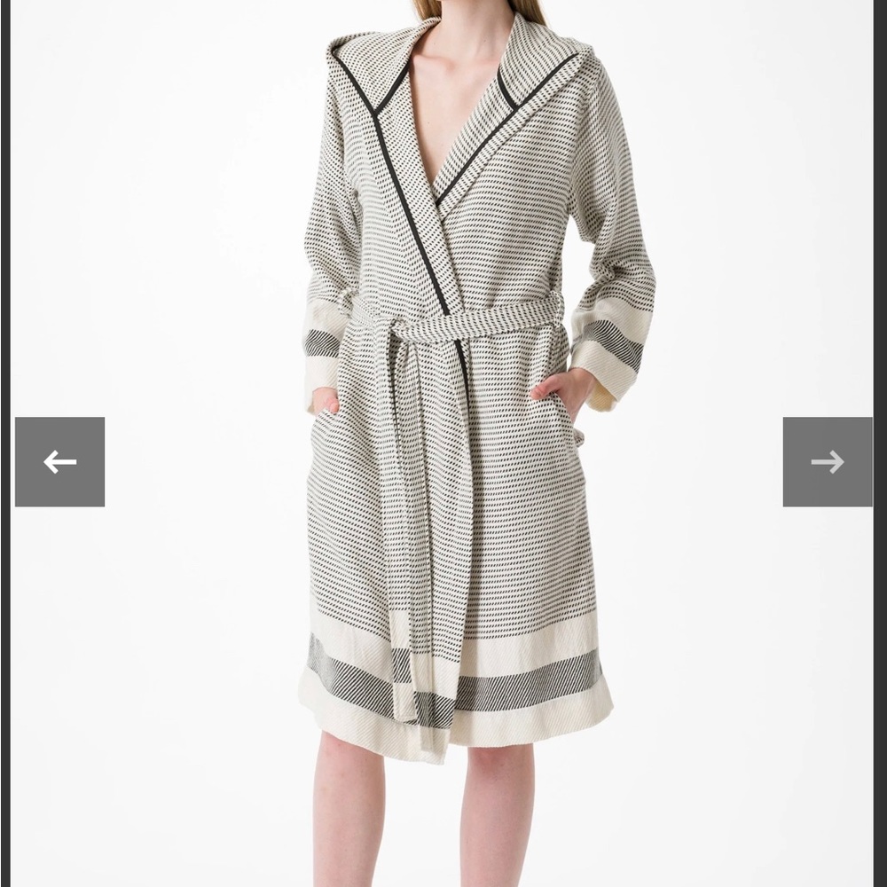 Olive & Linen Pixel Turkish Robe